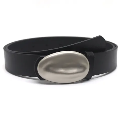 Minimalistische PU Leren Riem Voor Vrouwen Mode Casual Effen Taille Riem Met Unieke Ovale Metalen Gesp Jeans Jurk Accessoires