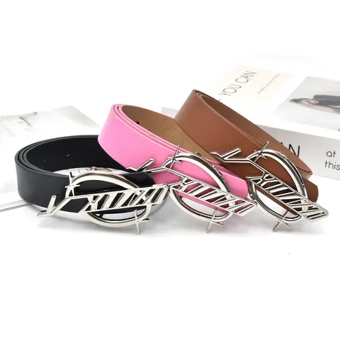 Dames Casual PU Lederen Riem Veelzijdig Minimalistisch Gladde Metalen Gesp Tailleband Mode Accessoires
