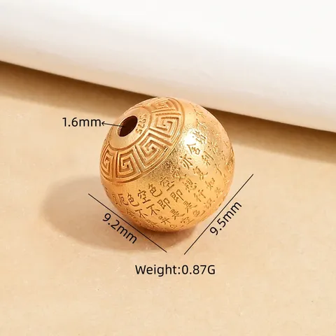 925 Sterling Silver Βουδιστική Χάντρα Μάντρα Στρογγυλή Κινεζικό Ρετρό Στυλ Μαίανδρος Χάντρα Διαχωριστικό Τυχερή Χάντρα SZ270