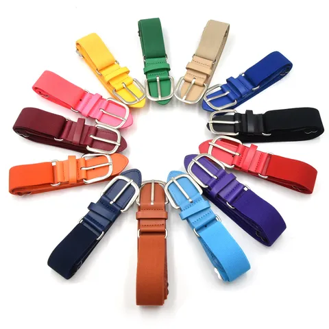 Unisex Elastic Woven Belt Adjustable Outdoor Sports Casual PU Leather Pin Buckle Belt for Men and Women