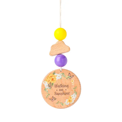 Ξύλινο Κρυστάλλινο Suncatcher Μνημείο για Κατοικίδια Διακοσμητικό Κήπου Πολύχρωμες Χάντρες Μενταγιόν με Χάραξη Rainbow Bridge