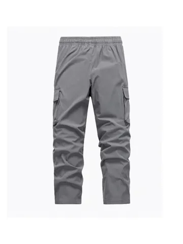 Herren American Cargo Hose Mehrere Taschen Gerades Bein Lässige Hose Polyester Lockere Passform Kordelzug Workwear Lange Hose Frühling Herbst