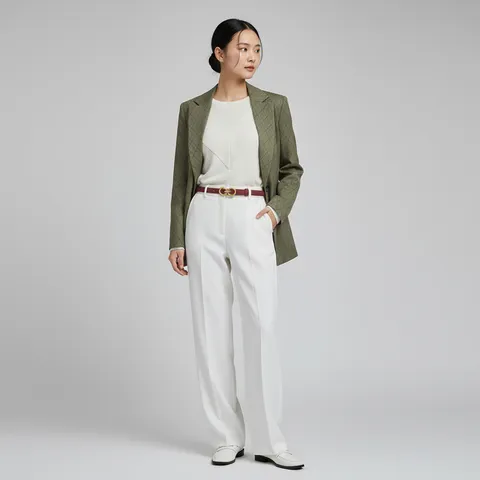 Women Genuine Leather Belt Minimalist Metal Double Ring Buckle Casual Jeans Suit Belt Fashion Accessories