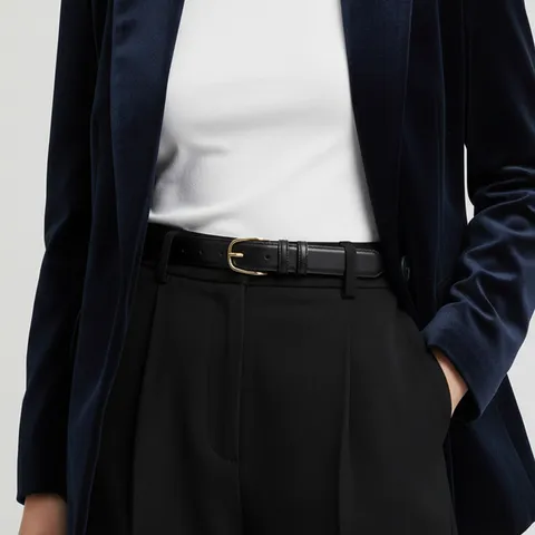Damen Echtes Leder Gürtel Minimalistisch Vintage Dornschließe Breiter Taillengürtel Für Jeans Hosen Lässige Accessoires
