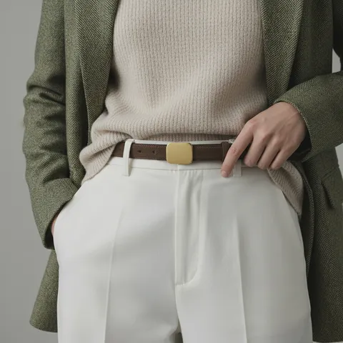 Women Genuine Leather Suede Belt Metal Snap Buckle Minimalist Business Commute Casual Waist Belt For Dress Jeans Pants