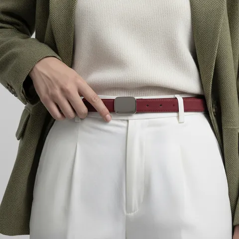 Women Genuine Leather Belt Minimalist Pin Buckle Waistband Versatile Fashion Casual Dress Pants Belt Accessories