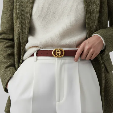 Damen Mode Echtleder Gürtel Minimalistisch Vielseitig Dünner Taillengürtel Mit Legierung Doppelring Schnalle Für Kleid Mantel