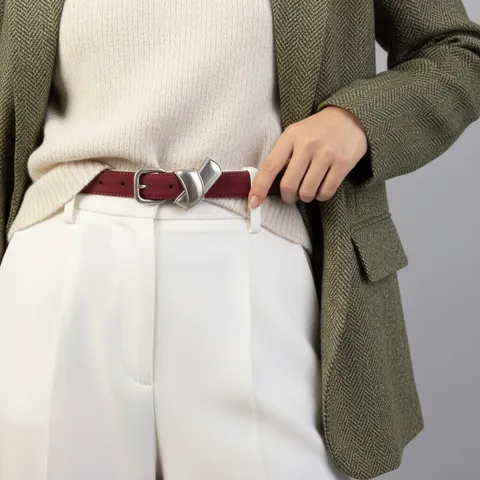 Women's Genuine Leather Belt Minimalist Casual Versatile Pin Buckle Waist Belt For Dress Pants Fashion Accessories