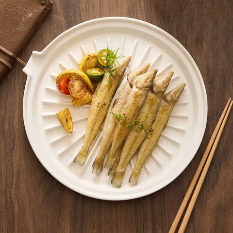Ceramic Oil Draining Steak Plate With Pour Spout Underglaze Creative Star Pattern Serving Dish For Western Food Restaurant Home Dinnerware