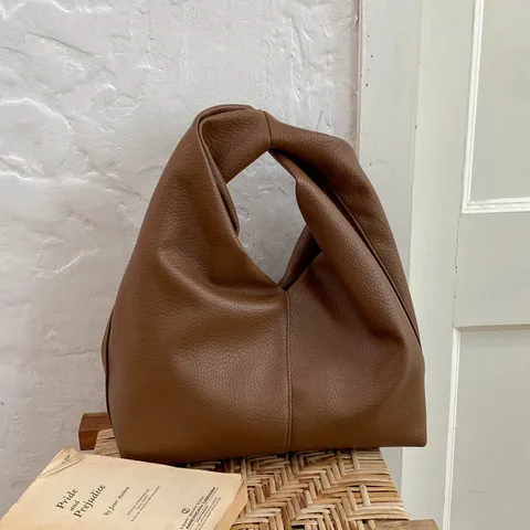Bolso Hobo de Cuero PU para Mujer Diseño de Nicho con Asa de Nudo Bolso de Mano Cloud Plisado Bolso de Noche de Viaje Bolso Tote