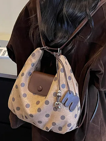 Dames Grote Capaciteit PU Lederen Rugzak Casual Tote Bag Voor Werk Dagelijks Woon-Werkverkeer Veelzijdige Handtas Gestikt Patroon Patchwork Ontwerp Dames Mode Tas