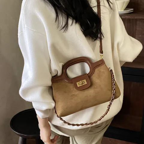 Mode Damen Mattes Leder Rautenmuster Umhängetasche Vintage Kette Schulter Handtasche Elegant Klein Quadratisch Handtasche Täglich Pendeln