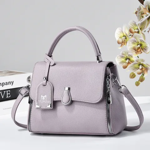 Womens Classic PU Leather Shoulder Crossbody Handbag Casual Solid Color Small Square Bag Elegant Daily Purse