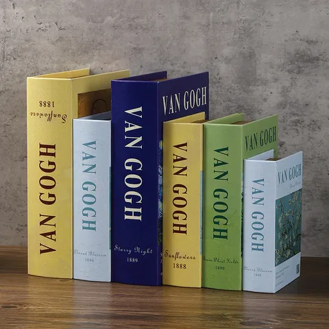 Vintage Van Gogh Ölgemälde Simulationsbuch Aufbewahrungsbox Nordisch Dekorativ Falsche Bücher Für Büro Zuhause Desktop Display