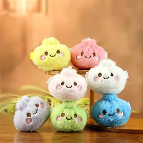 Süßes Cartoon Brötchen Plüschtier Anhänger Schlüsselanhänger Weiches Stofftier Rucksack Ornament Geschenk Für Kinder Jugendliche