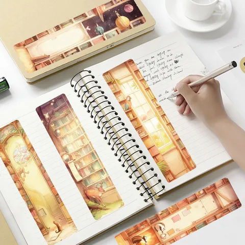 Kreative Fantasie Arbeitszimmer Papier Lesezeichen Dekorative Lese Marker Karten Für Tagebuch DIY Bürobedarf