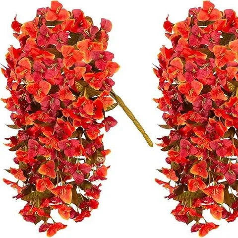 Autumn Bougainvillea Hanging Vines Artificial Flowers Polyester Plastic Fake Wall Plant For Home Hotel Garden Outdoor Indoors Decor