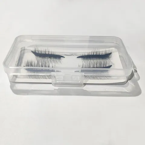 Synthetische Faser Künstliche Wimpern Mit Glitzer Eyeliner Aufklebern Tägliche Party Augen-Make-up Damen Schönheit