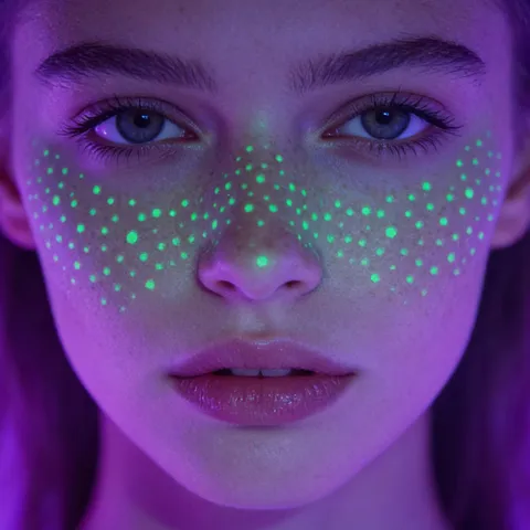 Leuchtende Sommersprossen Gesicht Tattoo Aufkleber Im Dunkeln Leuchtende Temporäre Tattoos Wasserdichte Make-up Party Gesichts Dekorative Aufkleber
