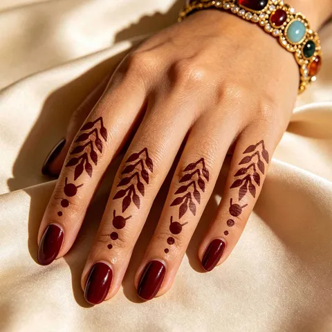 Indian Henna Tattoo Stencil Hollow Juice Painting Temporary Tattoo Sticker For Finger Hand Body Art Party DIY Decoration