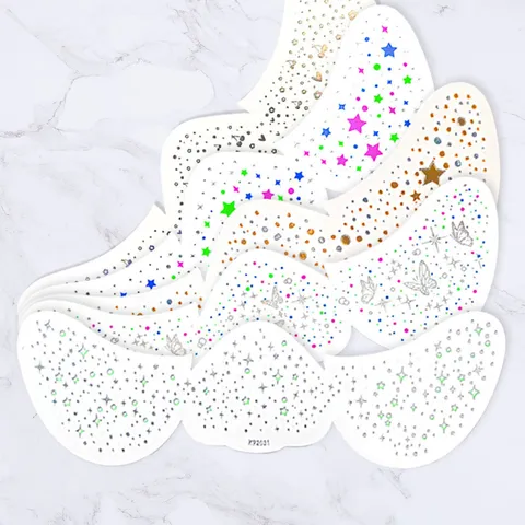 Schmetterling Stern Bunte Sommersprossen Gesicht Tattoo Aufkleber Wasserdichte Temporäre Körperkunst Abziehbilder Für Party Bühne Festival Make-up