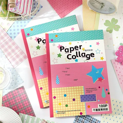 Koreanischer Stil Polka Dot Karo DIY Handbuch Material Papier Set Dekoratives Spezialpapier Für Tagebuch Und Basteln