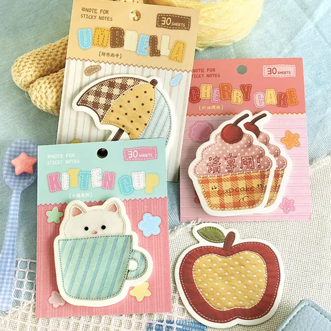 Kreative Patchwork Serie Haftnotizen Süße Simulation Memo Block Schüler Nachrichtenpapier Kawaii Schreibwaren