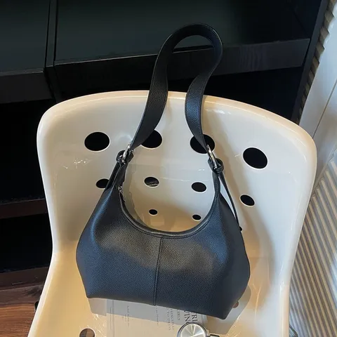 Women Large Capacity PU Leather Hobo Bag Litchi Grain Shoulder Crossbody Bag Commuter Tote For Autumn Winter Fashion