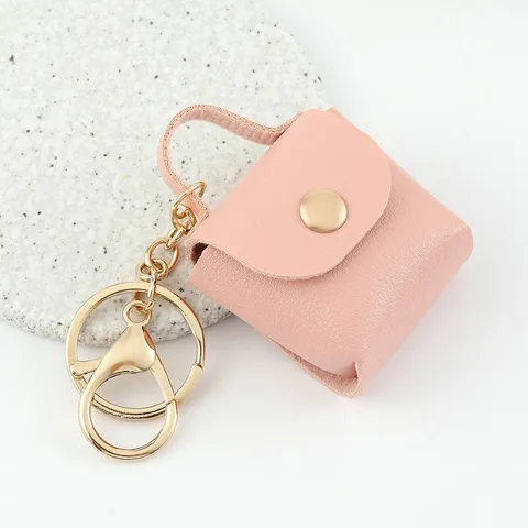 Mignon Cuir Mini Sac À Main Porte-Clés Pendentif Voiture Sac D'École Porte-Clés Support Mode Sac Charme Porte-Monnaie Accessoires