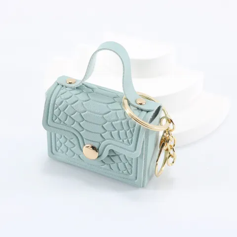 Motif Crocodile Mini Sac Carré Porte-clés PU Cuir Mignon Porte-monnaie Pendentif Accessoires de Sac
