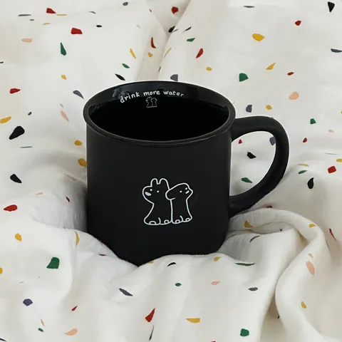 Simple Ceramic Cartoon Dog Mug Matte Frosted Coffee Cup Cute Water Cup For Couple Office Daily Home Gift