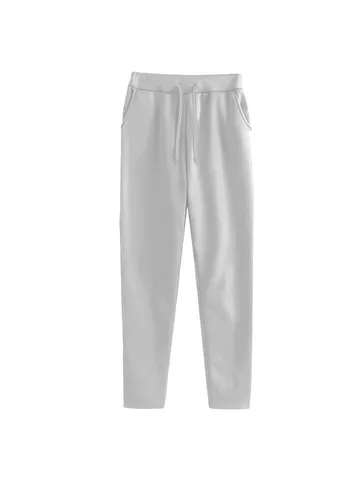 Unisex Fleece Lined Casual Sweatpants Drawstring Elastic Waist Long Trousers For Men And Women Loose Fit Jogger Pants