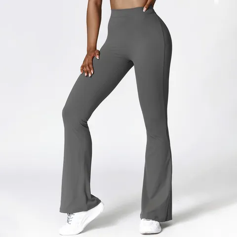 Women's High Waist V-Waist Butt Lifting Yoga Flared Pants Quick Dry Slim Fit Fitness Workout Pants