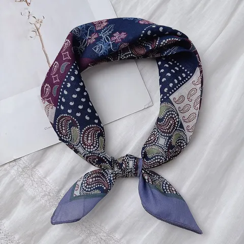 Bohemian Paisley Blumen Quadratischer Schal Für Damen Vintage Ethno Stil Bedrucktes Halstuch Kopftuch Bandana Haar Accessoire