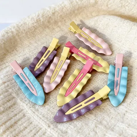 Summer Cute Metal Wave Duckbill Hair Clip Sweet Style Metal Hairpin For Women Daily Hair Styling Accessories