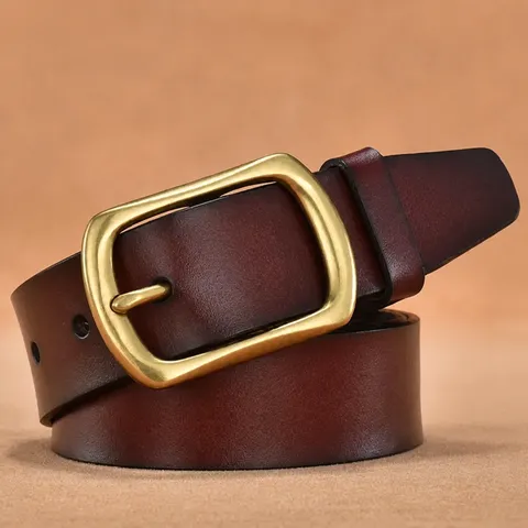 Ceinture en Similicuir Vintage pour Hommes Ceinture de Boucle d'Ardillon d'Affaires Décontractée Sangle de Taille Réglable pour Pantalon d'Homme