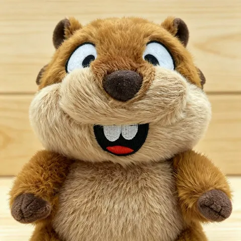 Lindo Castoro Marmota Peluche Muñeco Animal Relleno Con Sombrero Burger Diseño Suave Almohada Juguete Para Regalo De Niños