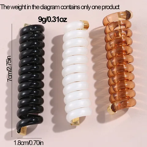 Elastico per Capelli in Resina e Metallo Versatile Cavo Telefonico Supporto per Coda di Cavallo Fascia Elastica Carina Accessori Quotidiani per Donne