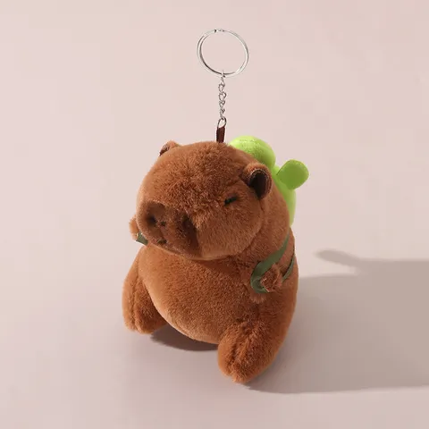 Schattig Pluche Speelgoed Melkthee Kop Capibara Burger Friet Hanger Sleutelhanger Zacht Gevuld Dier Tas Bedel