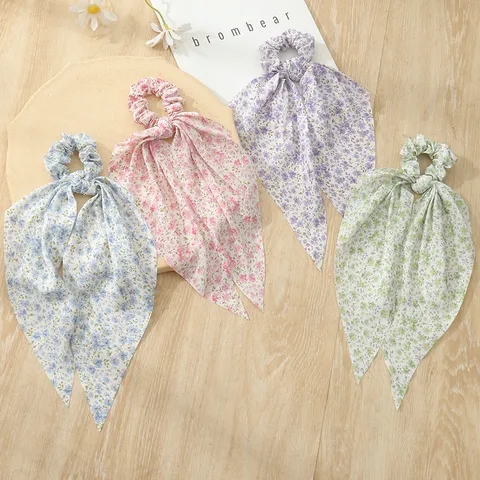 Dames Zoete Bloemen Mesh Lint Haarelastiek Koreaanse Stijl Haarband Elegante Chiffon Haaraccessoires Voor Dagelijkse Styling