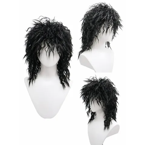 Colorful Punk Fluffy Wig Cosplay Masquerade Party Halloween Costume Clown Hair Synthetic Hair Accessory