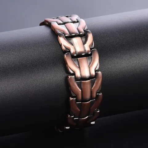 Retro Vintage Pure Copper Magnetic Bracelet For Men Women Dragon Pattern Copper Chain Bracelet Fashion Health Jewelry Gift