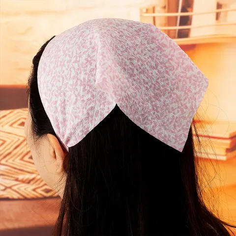 Dames Bloemenprint Driehoek Sjaal Elastische Haar Bandana Vintage Landelijke Stijl Hoofddeksel Stof Haaraccessoires
