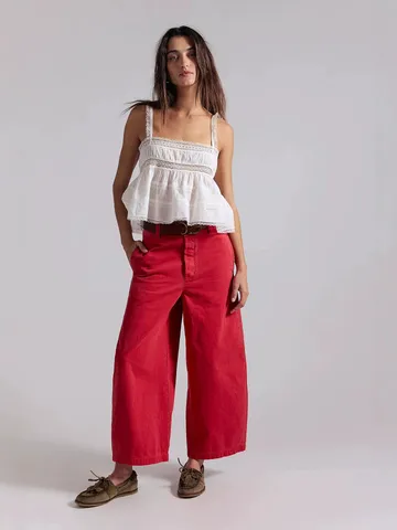 Jean Denim Large Décontracté Vintage pour Femmes Taille Moyenne Pantalon Long Droit Mode Bas pour l'Automne