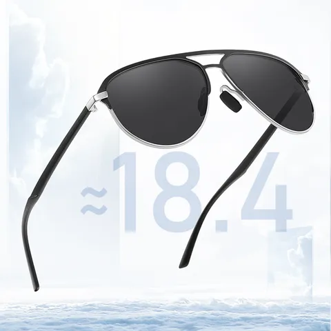 Occhiali da Sole Pilot Polarizzati da Uomo Montatura in Metallo UV400 Occhiali da Sole da Guida Moda Personalità per Uomo Esterni
