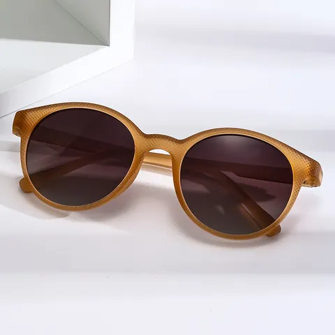 Uomo Polarizzato Occhiali da Sole Montatura Tonda UV400 Guida Esterno Moda Casual Vintage Retro