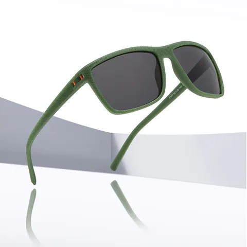 Occhiali da Sole Sportivi Polarizzati da Uomo Anti UV Guida Ciclismo Outdoor Quadrato Montatura in PC Lente in TAC Moda