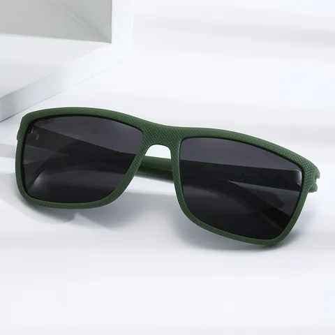 Occhiali da Sole Sportivi Polarizzati da Uomo Anti UV Guida Ciclismo Outdoor Quadrato Montatura in PC Lente in TAC Moda
