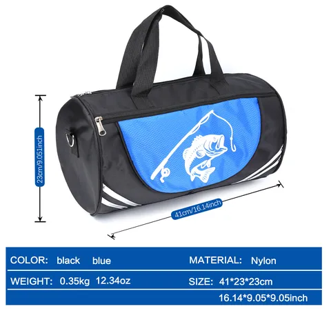 Large Capacity Fishing Bag Waterproof Oxford Cloth Outdoor Sports Travel Fishing Rod Reel Storage With Knot Cards