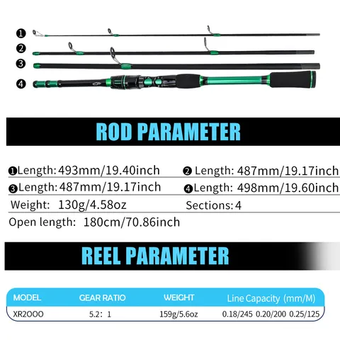 Telescopic Fishing Rod Set Complete Kit With Spinning Reel Fishing Bag Lures Lines Full Accessories For Beginners
